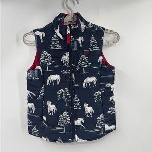 Ariat Boys  Puffer Horse Equestrian Vest Size 10 Medium M Red Warm